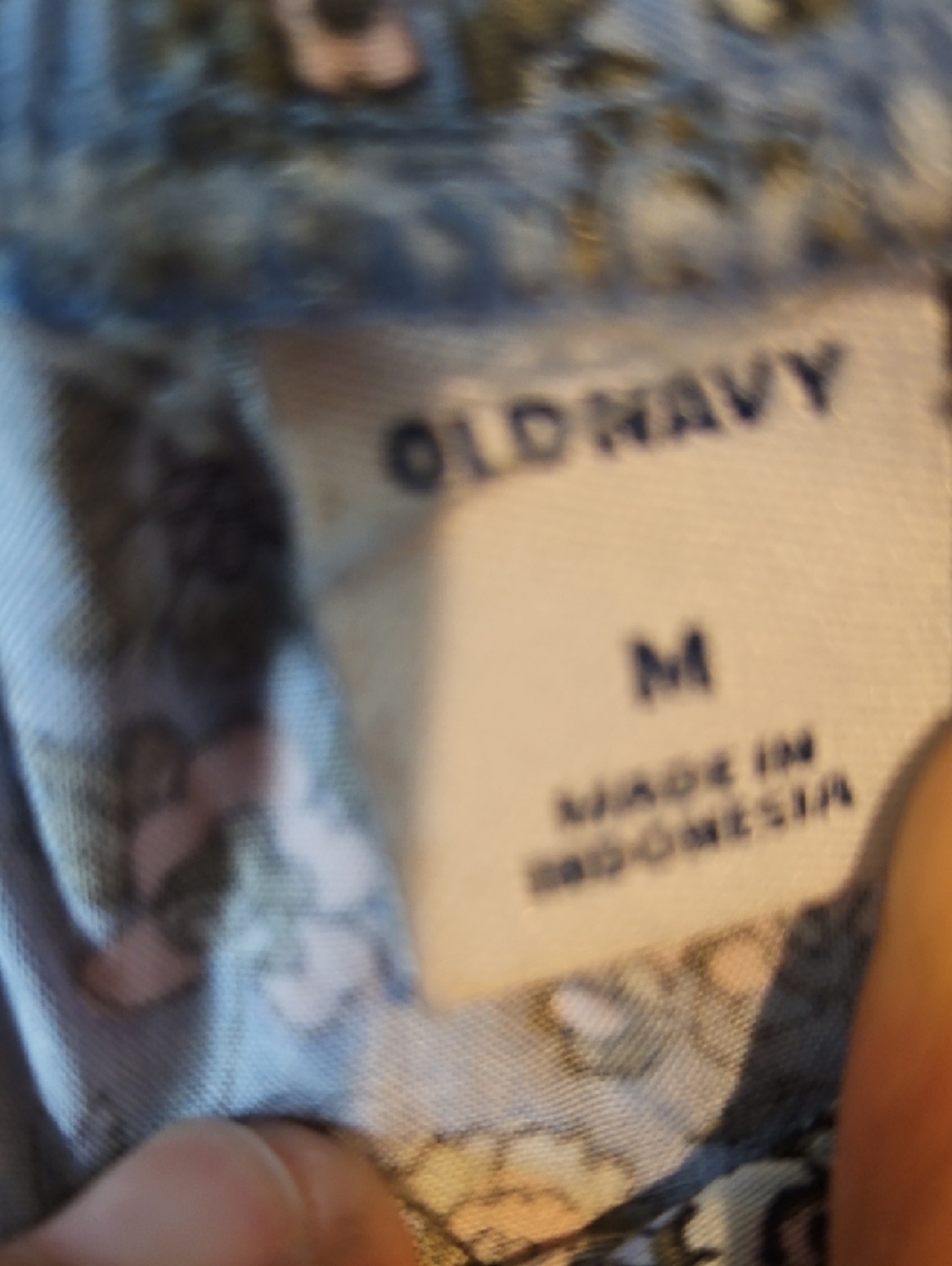 Old Navy Blue Floral Spaghetti-Strap Mini Dress - Picture 3 of 5